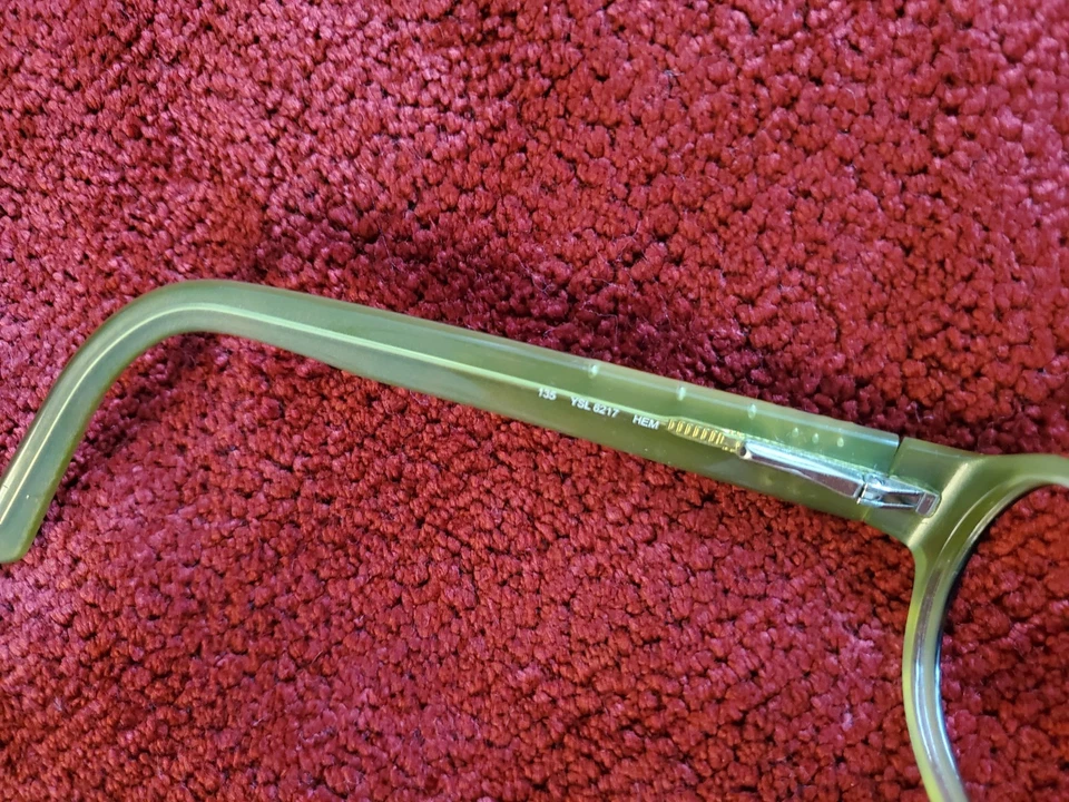 Monturas de gafas YSL Yves Saint Laurent solo hechas en Italia verdes Foto 3 de 4