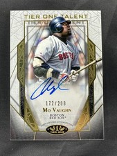 2022 Topps Tier One Talent ON CARD Auto 172/200 Mo Vaughn SSP Boston Red Sox Gem