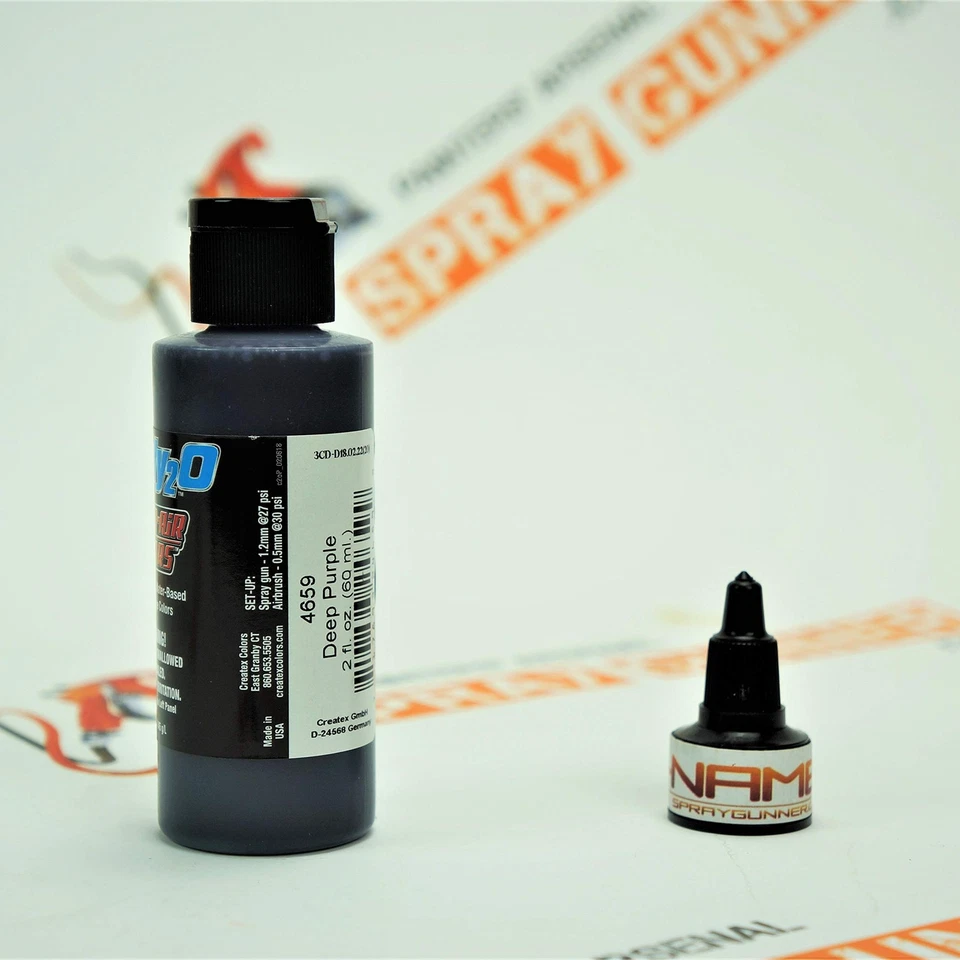 Pintura para aerógrafo Createx Auto Air Colors Candy2o púrpura profundo 2 oz a base de agua Foto 3 de 3