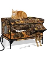 The Pawcrux Outdoor Heated Cat House Model 2025-GJWMX7040 Large