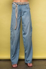 Easel Washed Straight Pants Size L