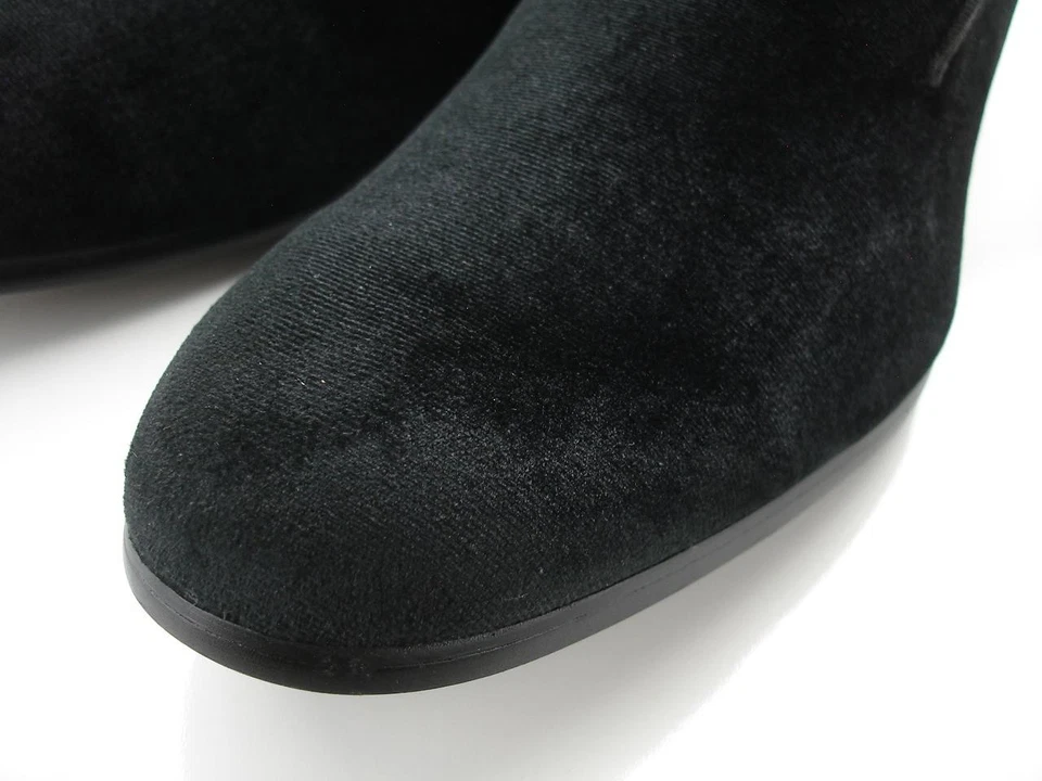 Para hombres 8 M Perry Ellis Negro Terciopelo Zapatos para Fumar Mocasines Sin Cordones Zapatillas Vestido Foto 3 de 4