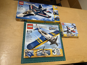 Lot of 3 New LEGO Creator Blue Power Jet 31039 Aviation Adventures  31011 2015
