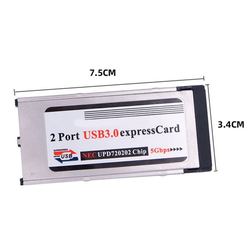 2X High-Speed Dual 2 Port USB 3.0 Express Card 34mm Slot Express Card6690 - Picture 7 of 7
