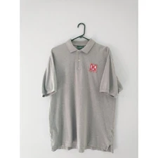 Outer Banks brand Circle K 90'S Heather Gray 100% Cotton Polo Shirt Sz Large