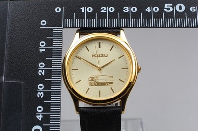 1996 N MINT Seiko Alba Y136-6C90 ISUZU Limited Gold Round Qz Mens