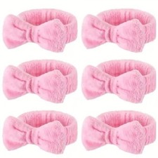 Pink Spa Headbands Lot Of 6 Party Favor Bath Shower Headwrap