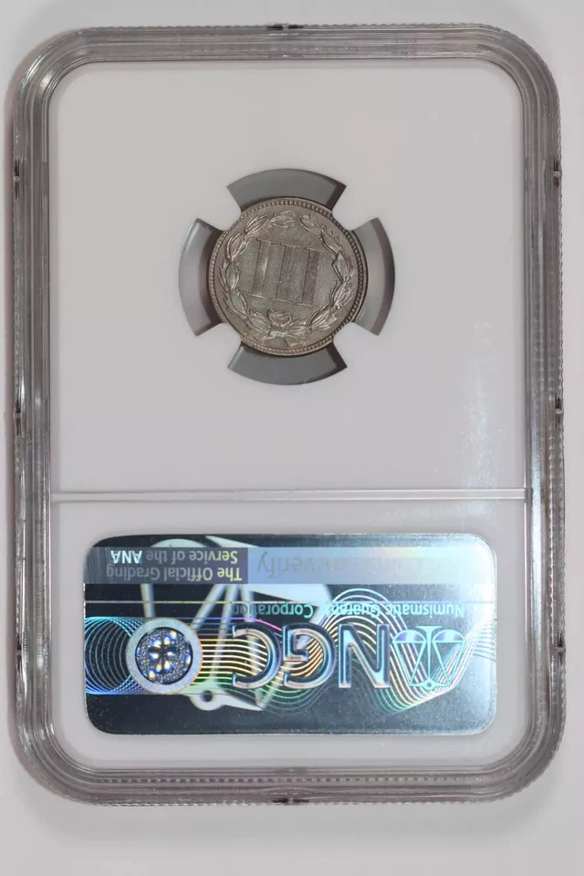 1872 THREE CENT NICKEL NGC AU DETAILS - Image 2 of 2