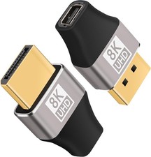 8K 1.4 DisplayPort to Mini 2 Pack, DP Female  Male 