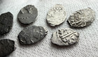 Russian Imperial Silver Wire Kopek Cheshuika Medieval Hammered Coins 7 pc Lot — photo 7