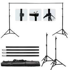 10ft Adjustable Background Support Stand Photography Video Backdrop Kit Black