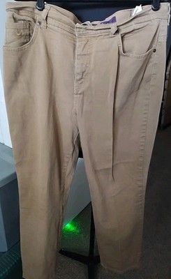 GLORIA VANDERBILT Amanda  Brown Denim Pants/Jeans SZ 12 Short Clearance Sale  