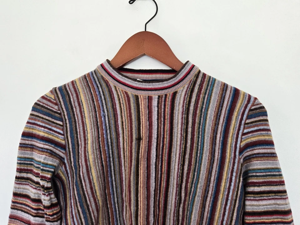Paul Smith Sweater Mens M Signature Stripe Wool Italy Casual Fall - Image 2 of 4