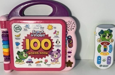 Leap Frog Scout & Violet 100 Words Book +Remote Interactive Toddler Learning Toy
