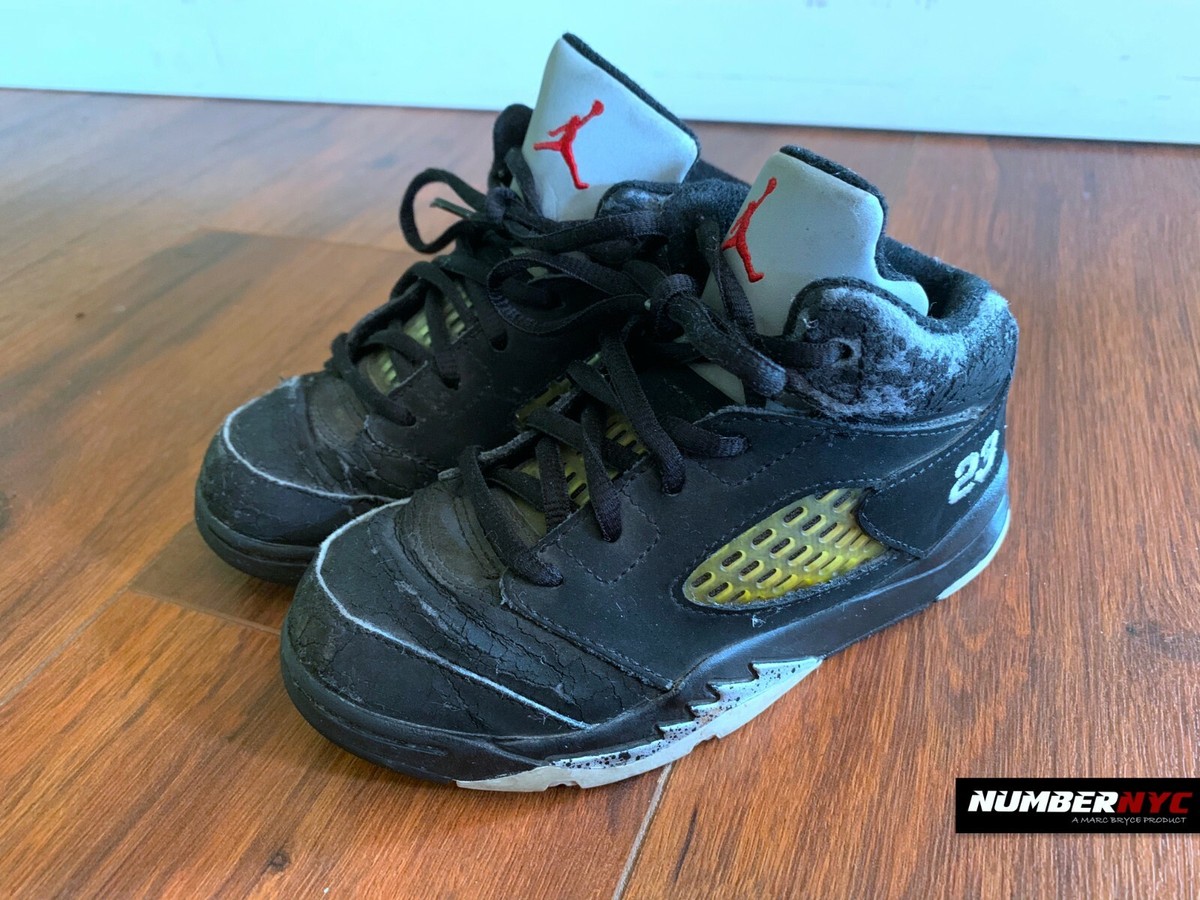 Jordan 5 Retro Black Size 9c Boys Kids Youth 440890 010 | eBay