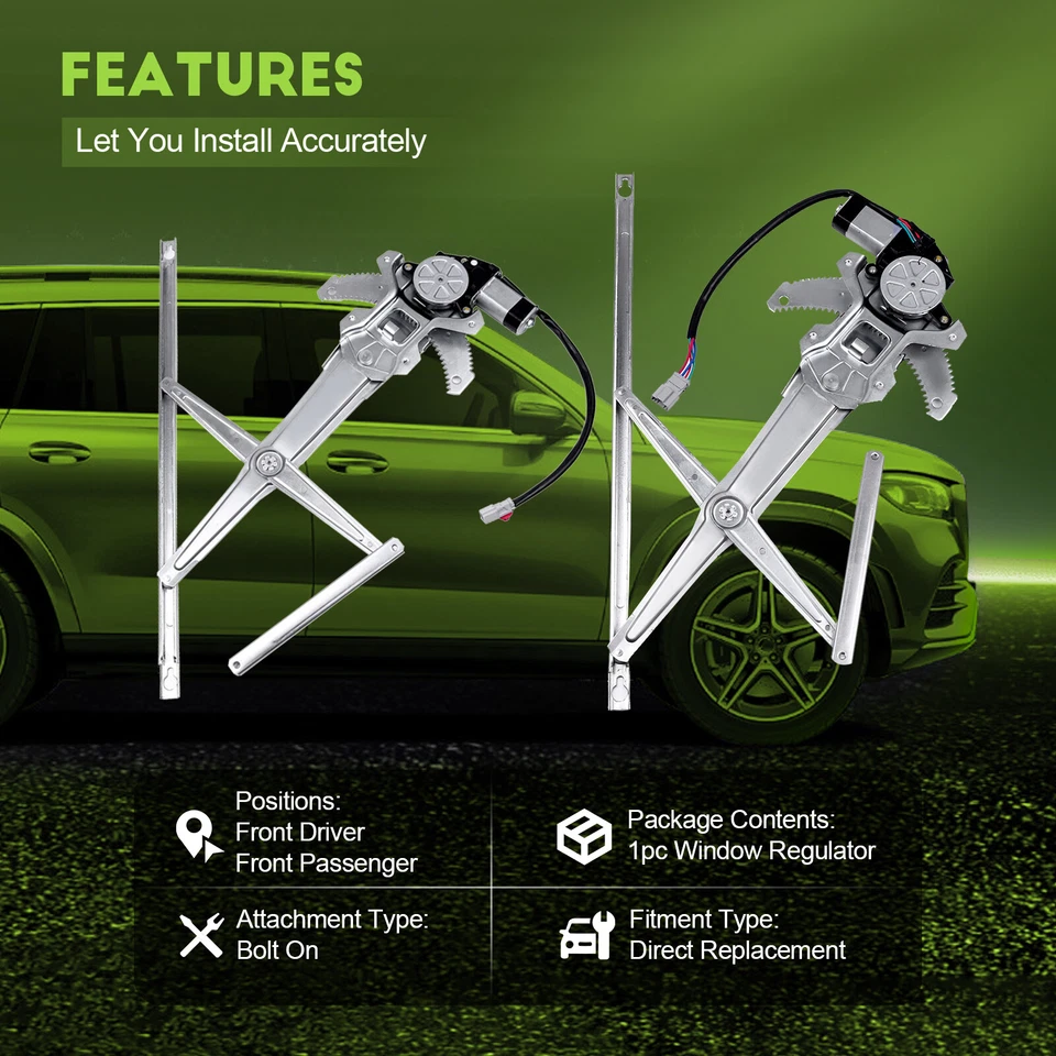 Regulador de ventana eléctrica delantero izquierdo derecho con motor para Honda CR-V 1997-2001 Foto 2 de 4