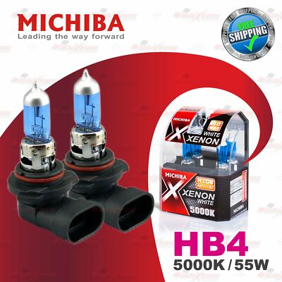 2x HB4 9006 MICHIBA GLÜHBIRNEN Scheinwerfer AutoLampen 12V 55W 5000K Super Weiss