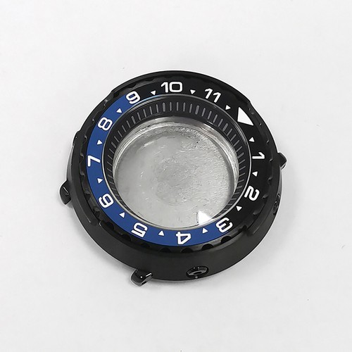 For NH35/NH36 Watch Movement PVD 45MM Black Case Inner Shadow Black Rubber Strap - Picture 6 of 25