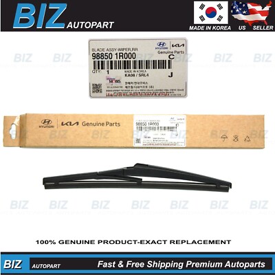 Genuine Rear Wiper Blade for 2010-2024 Accent Kona Rio Sorento Soul 98850-1R000