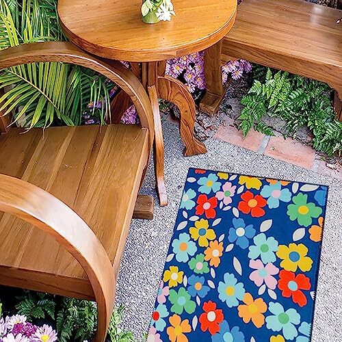 Olivia's Home - 22" x 32" Accent Rug - Fun Flowers - Picture 5 of 5