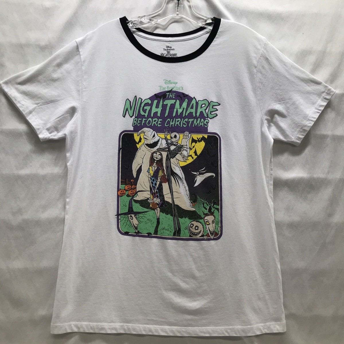 Disney Tim Burton’s The Nightmare Before Christmas Tshirt Adult XL White