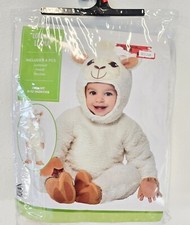 Lovable Llama Baby Halloween Costume Size 6-12 Months Jumpsuit Hood Booties New