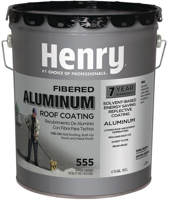 Fibered Aluminum Roof Coating Mobile Barn Roofing Paint Reduces