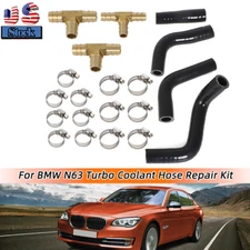 For BMW N63 Upgrade Turbo Coolant Line Repair Hose Kit X5 X6 50iX 550i 650i 750i