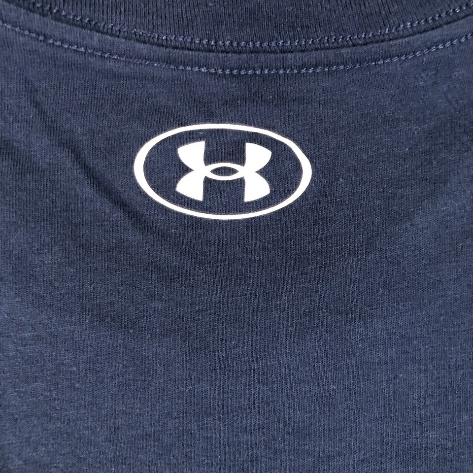 Under Armour Shirt Mens Extra Large XL Blue Tee Gym Sportswear Logo