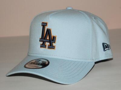 LOS ANGELES DODGERS NEW ERA 9Forty A-FRAME Snapback Hat Cap Light Sky Blue *4K