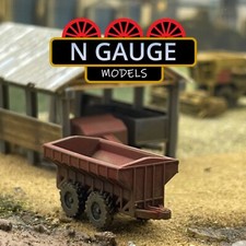 PAINTED - N Scale Gauge 1:148 Farm Grain Trailer   (Combine Harvester 1:160 )