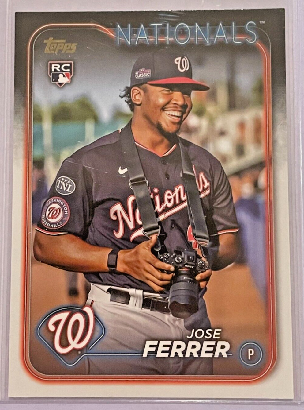 2024 Topps Series 1 #85 Jose Ferrer RC Golden Mirror Image Variation SSP