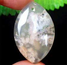 45x29x7mm Natural Cherry Blossom Agate Healing Marquise Pendant Bead BQ63691