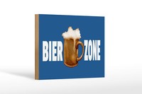 Holzschild Alkohol 18X12 Cm Bier Zone Holz Deko Schild