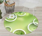 3D Green Leaf Orchid Circle NA5113 Game Rug Mat Elegant Photo Carpet Mat Fay