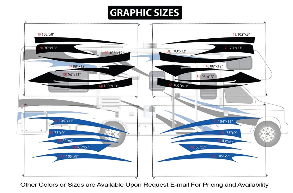 Class C Motor Home Decals Sticker Vinyl Caravan Replacement RV Trailer ...