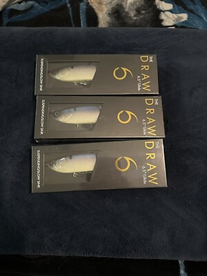 Lot Of 3 !6th sense draw 6.5'' glide bait 1oz suspending slow sinking ghost glide