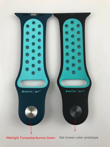 Oryginalny zegarek Apple Watch Nike Sport Band 40mm 42MM Midnight Turquoise/Aurora Green - Zdjęcie 6 z 10