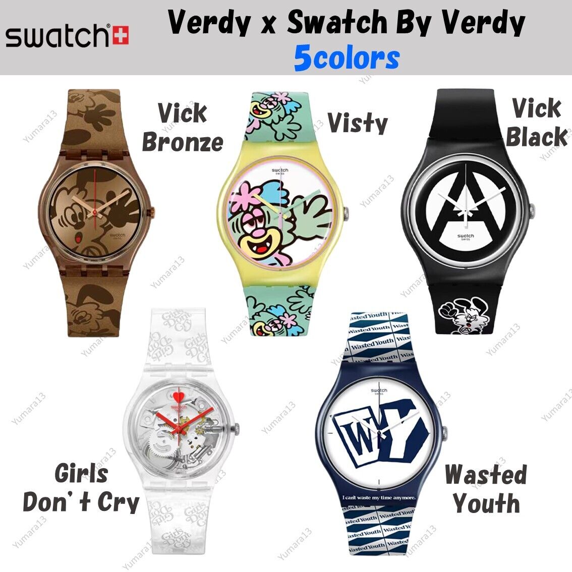 Verdy x Swatch By Verdy Vich Visty Wasted Youth Girls Don't Verdy x Swatch By Verdy Vich Visty Wasted Youth Girls Don't