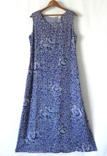 Sleeveless Dress Maxi 100% Rayon Multi-Color Size M