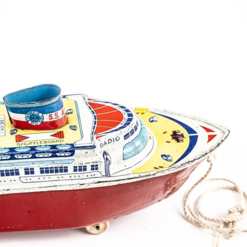 Vintage 1940s Wyandotte S.S. America Cruise Ship Ocean Liner Boat Tin Litho - Picture 7 of 12