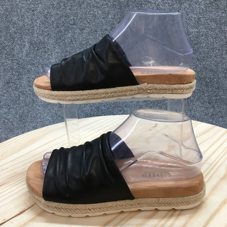 Sandalias de montaña Cliffs blancas para mujer 6M Torri Slide alpargatas cuero negro Foto 2 de 4