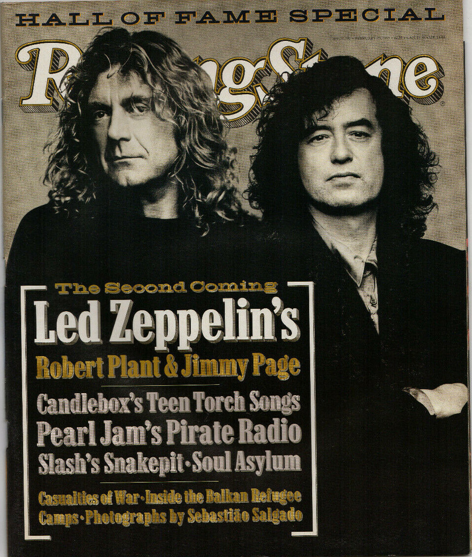 Led Zeppelin Jimmy Page Robert Plant Rolling Stone Magazine 1995