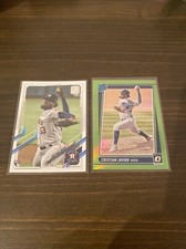 Cristian  Javier 2021 Optic Lime Green Prizm Rated Rookie & 2021 Topps Rc