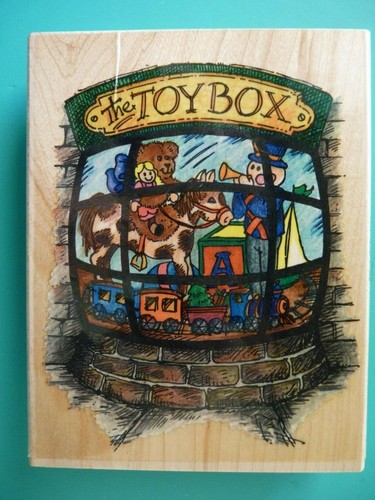 Toy Store Window, The Toybox - Large STAMPENDOUS Rubber Stamp