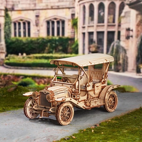 ROKR Car Model Mechanical Wooden 3D Puzzle Self Assembly Kit Boys Teens Toy Gift - Picture 7 of 71