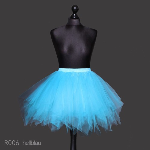 asymmetrische Tüllrock Tütü tiered steif Puffy Lolita Ballett 50cm lang 20LF - Bild 26 von 27