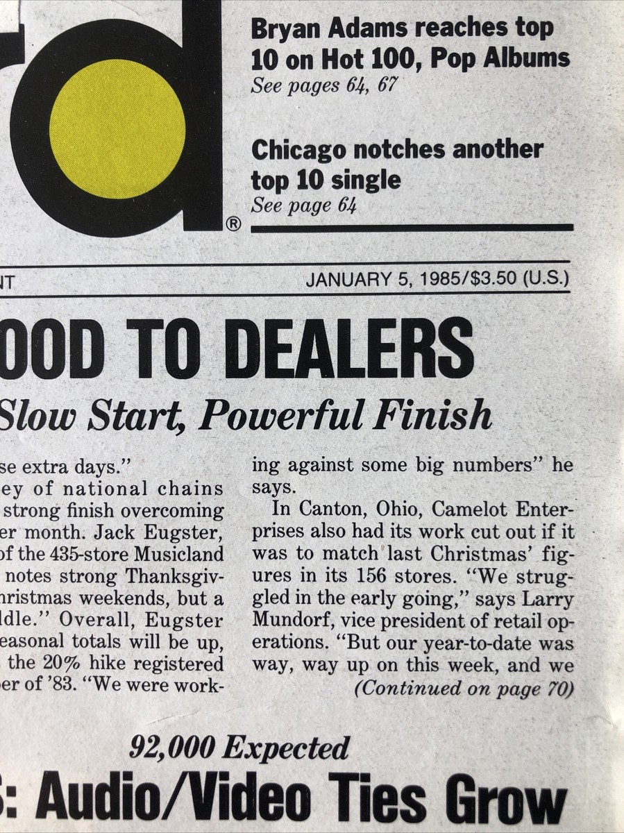 Billboard Magazine January 5 1985