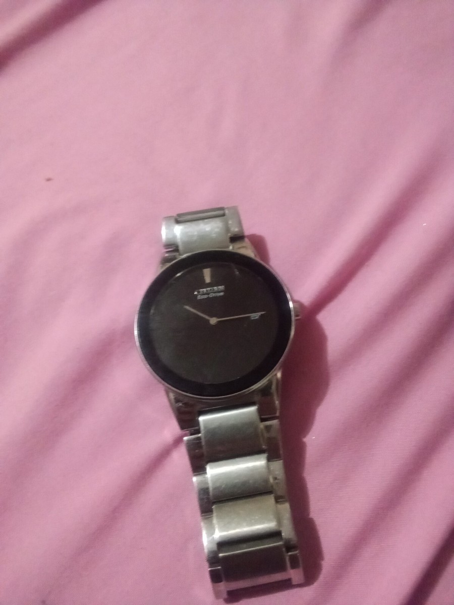 Citizen Eco-Drive Axiom J165-S086884 black face Genuine Diamonds