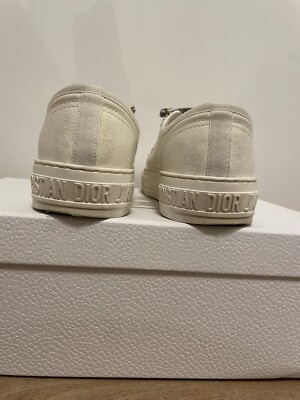 Dior WALK'N'DIOR SNEAKER White Cotton Canvas | eBay